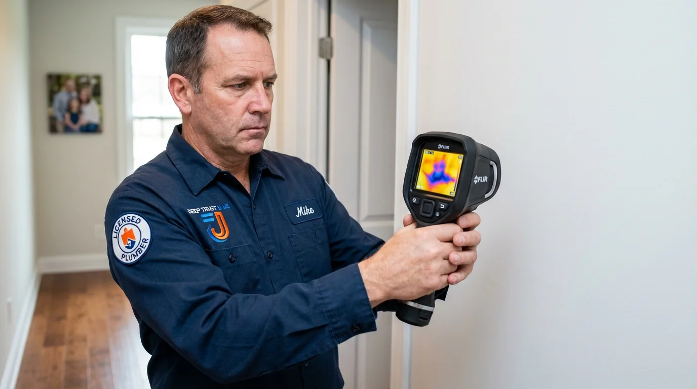 Thermal imaging leak detection by Johns Plumbing LLC in Le Mars